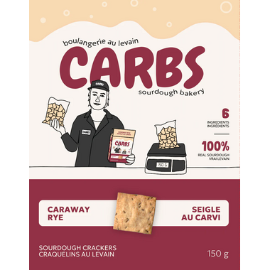 Carbs Sourdough Crackers - Caraway (150g)