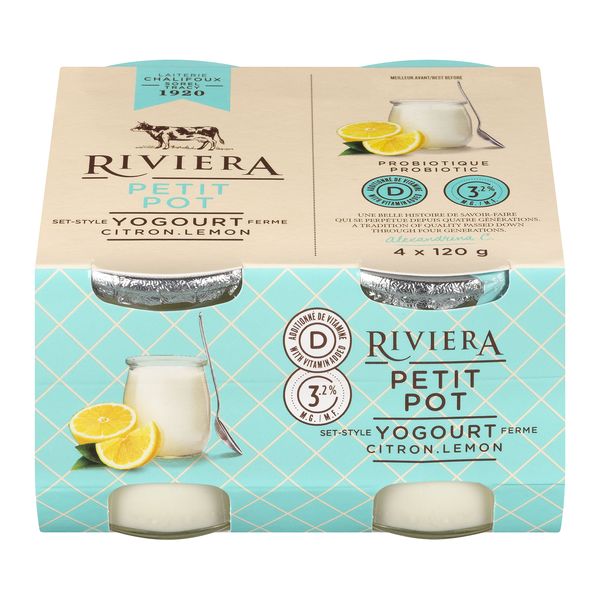 RIVIERA LEMON  YOGURT 4PK [1 ea]