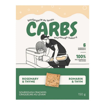 Carbs Sourdough Crackers - Rosemary and Thyme (150g)