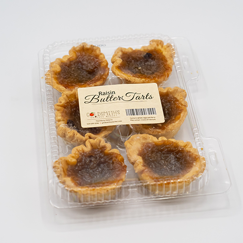 TARTS- 6 RAISIN BUTTERTARTS [1 pkg]