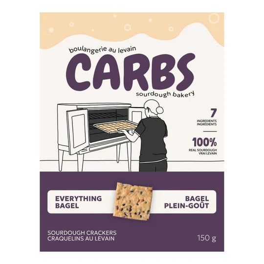 Carbs Sourdough Crackers - Everything Bagel (150g)