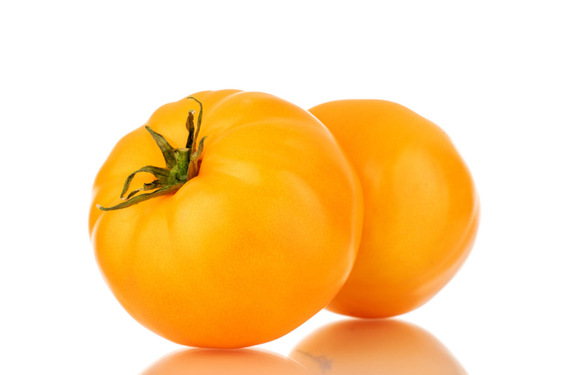 TOMATOES ORANGE ON THE VINE