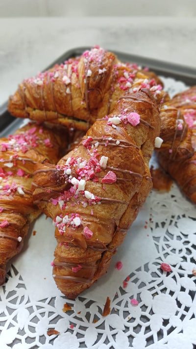 Valentine’s Day Crookie - chocolate chip cookie stuffed crossant